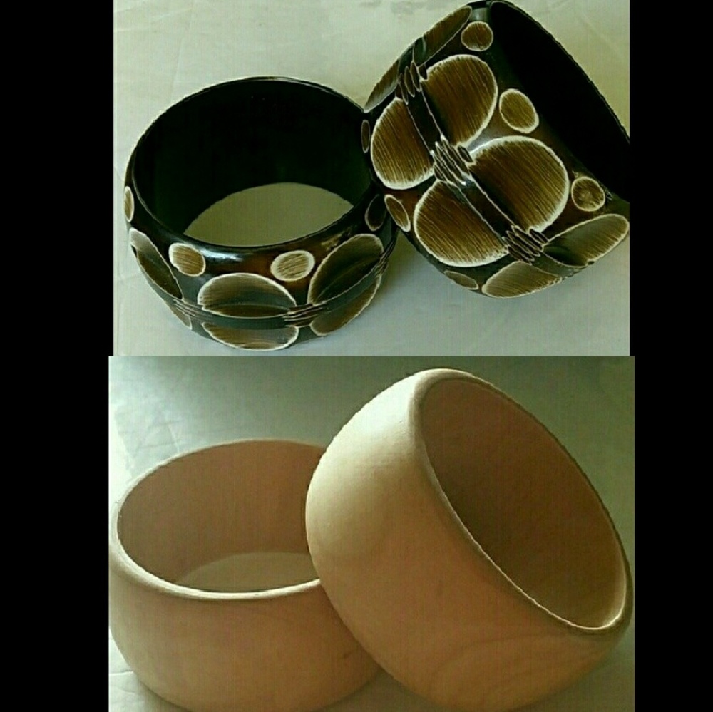 4 Wooden Bangles